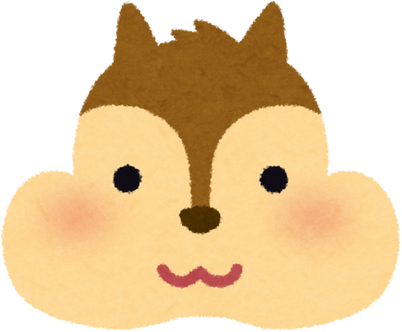 Cute Squirrel Face Illustration with Chubby Cheeks